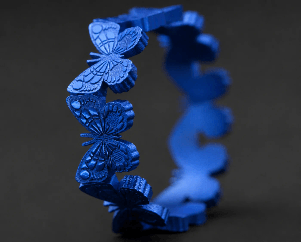 Anneau (addon) "💙 Océan - Mariposa" en argent pour bague mood interchangeable
