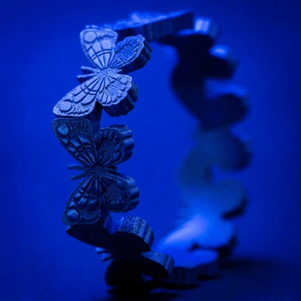Anneau (addon) "💙 Océan - Mariposa" en argent pour bague mood interchangeable