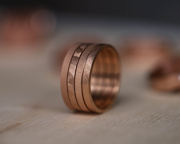 Set medium addons brushed and sandblasted rose gold