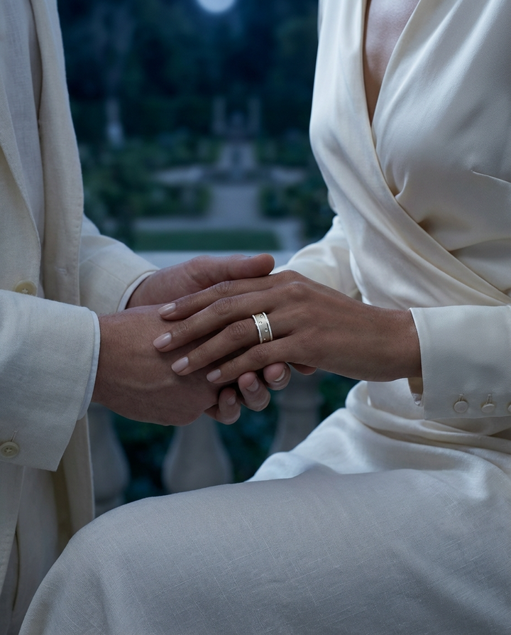 🌙Inner ring "Moon" in staked silver for interchangeable mood ring