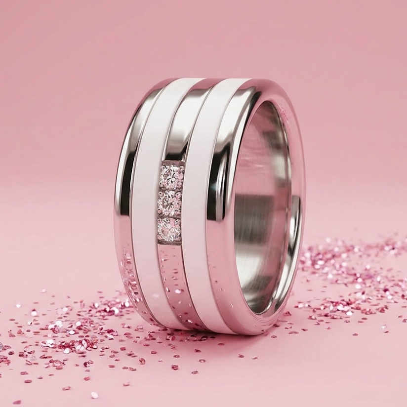 Bague mood Mont-Blanc avec 3 diamants