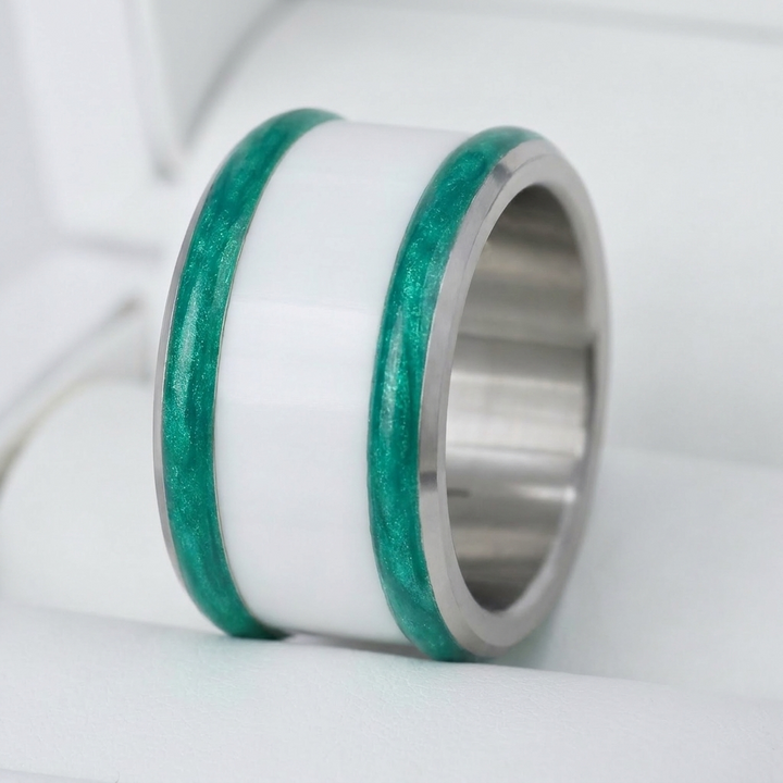 Base large "Aqua Acid" en acier carrée pour bague mood interchangeable