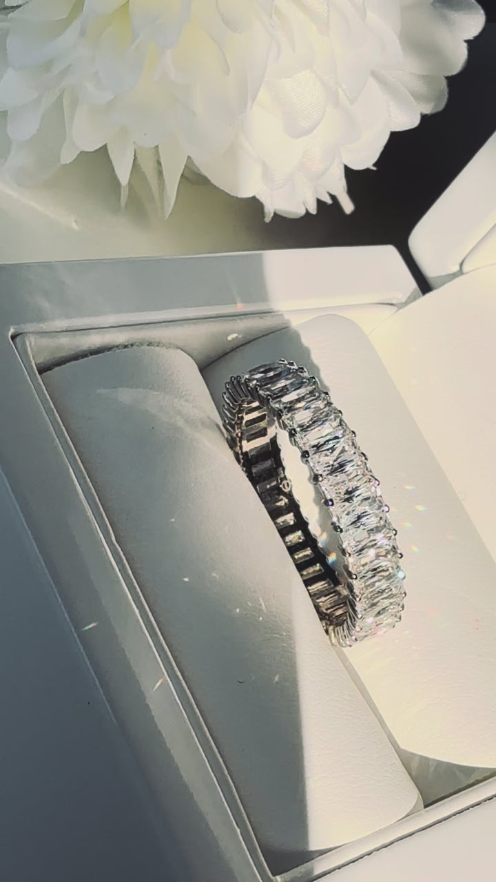💍 Anneau (addon deux tiers) "Auraline" en argent 925 serti de zircons