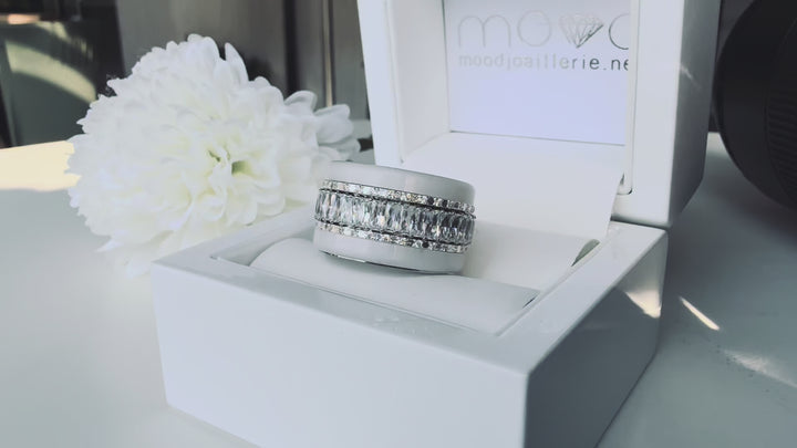 💍 Anneau (addon deux tiers) "Auraline" en argent 925 serti de zircons