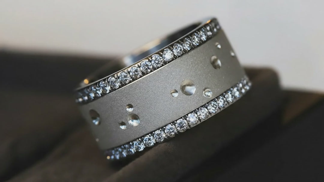 🌙Inner ring "Moon" in staked silver for interchangeable mood ring