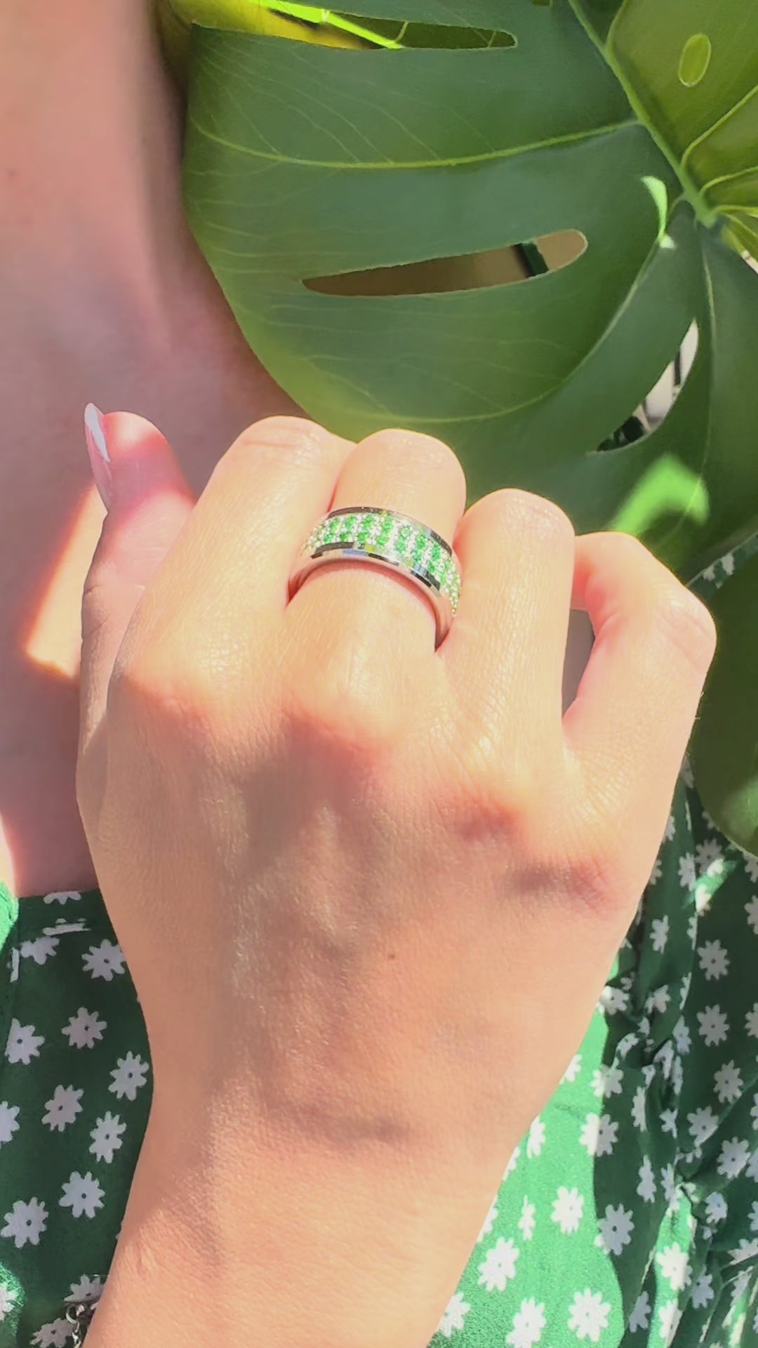 LUMINA vert émeraude - anneau interchangeable en argent 925 pour bague mood