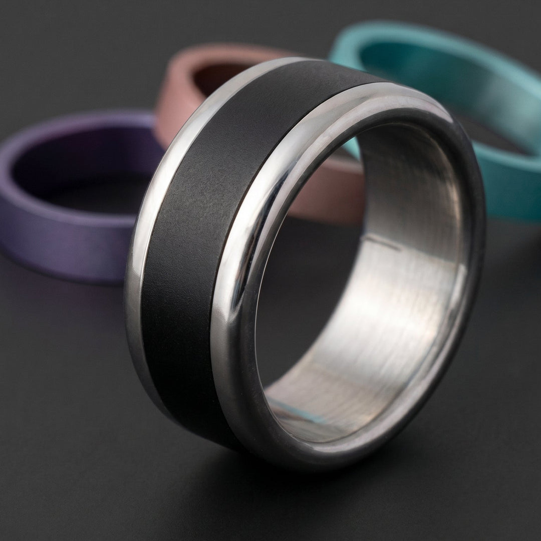 Bague mood avec 3 anneaux interchangeables (couleurs à choix)
