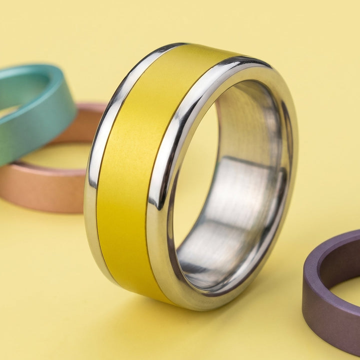 Bague mood avec 3 anneaux interchangeables (couleurs à choix)