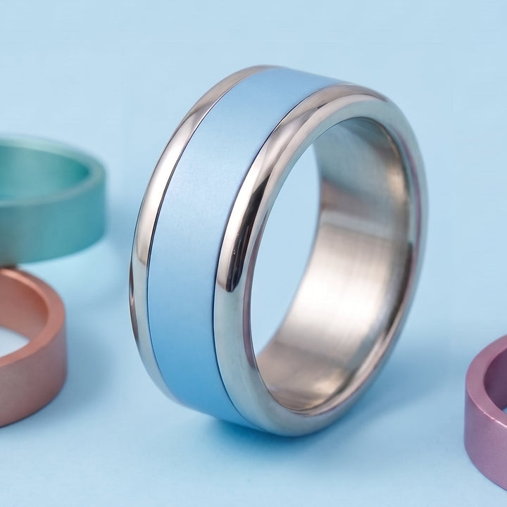 Bague mood avec 3 anneaux interchangeables (couleurs à choix)