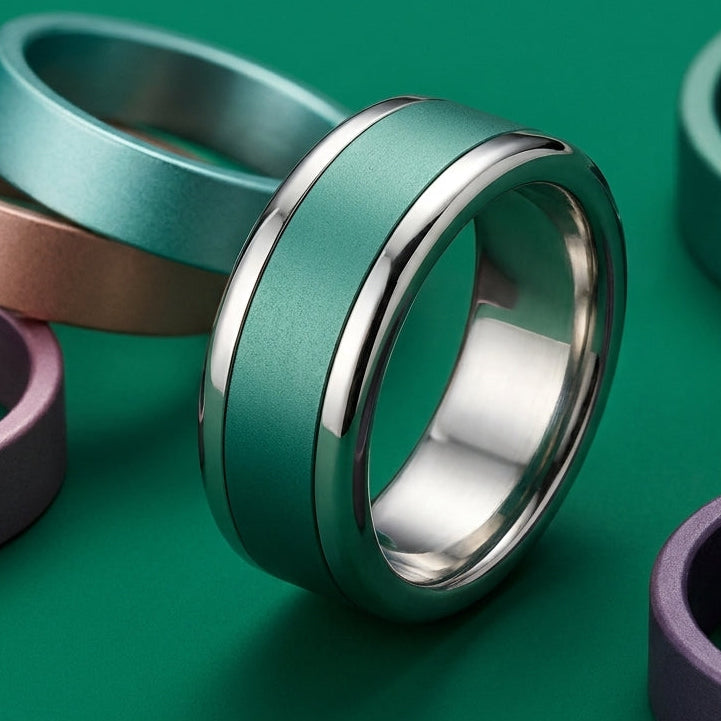 Bague mood avec 3 anneaux interchangeables (couleurs à choix)