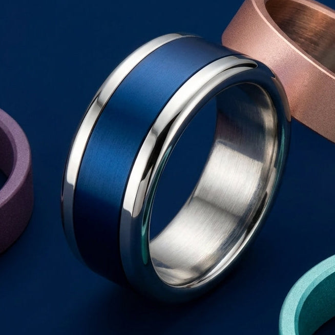 Bague mood avec 3 anneaux interchangeables (couleurs à choix)