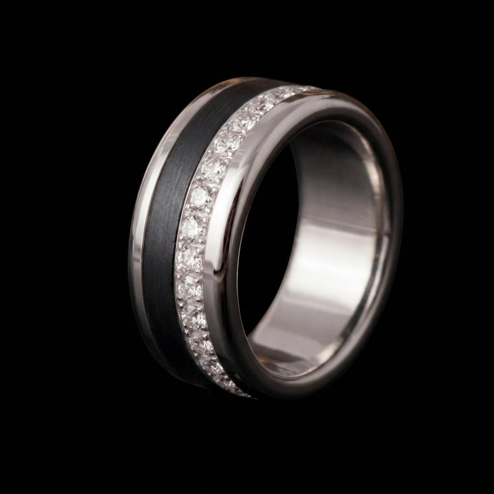 mood Ring „Shiny Love“ mit funkelnden Zirkonia Steinen, 925er Silber und auswechselbarer Farbe