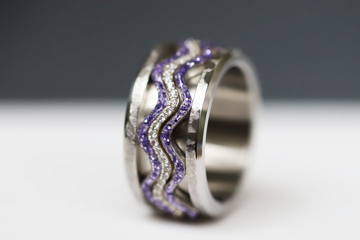 〰️ Addon Middle "Nazaré Purple glow" 〰️ pour bague mood