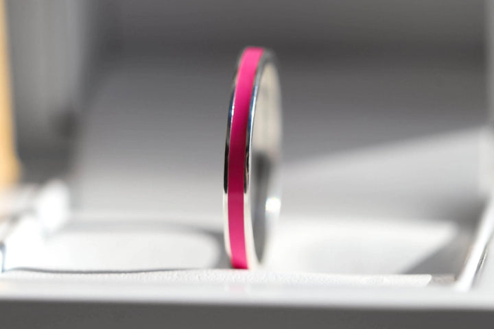 💓Innenring (2/3 Addon) aus 925er Silber mit einer fuchsienroten Emaille Beschichtung💓