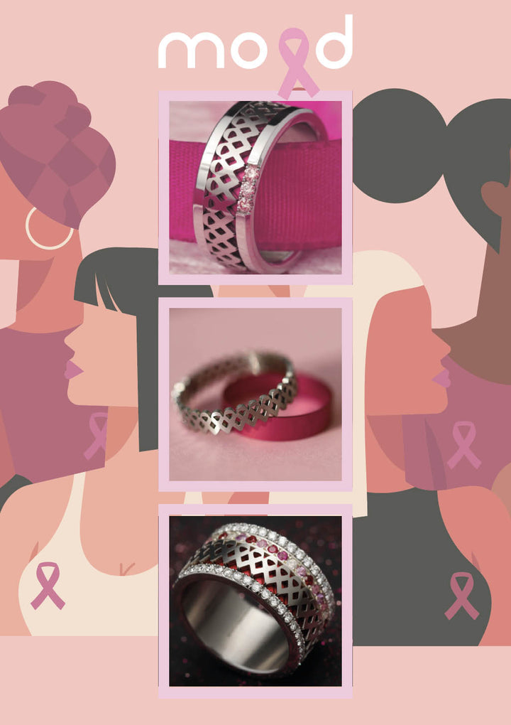 Deux tiers 3D Ruban Rose