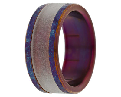 Extra small purple coloured stainless steel glittered base (9MM)
