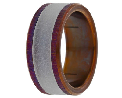 Extra small purple coloured stainless steel wrinkled base (9MM)