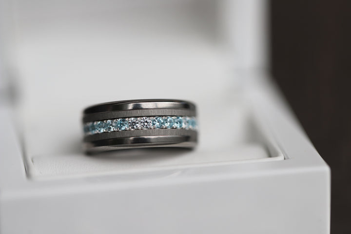 Auswechselbarer mood Ring "Sommererinnerung" aus 925er Silber und Zirkonia Steine [limitierte Auflage von 200 Stück]