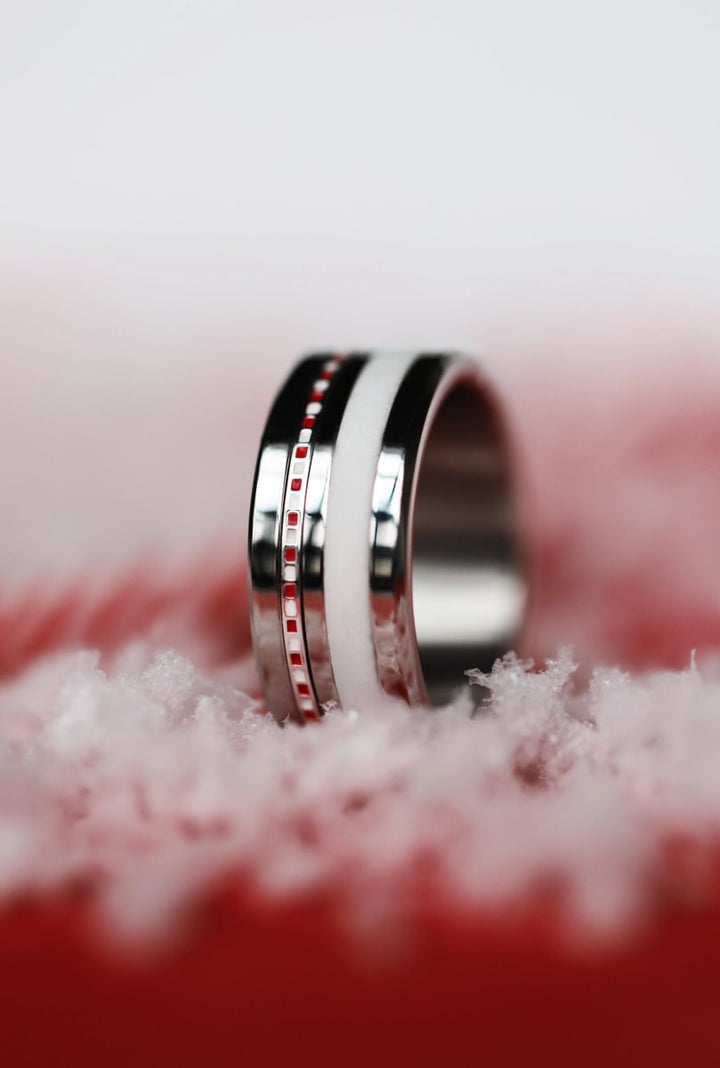 05 🎁 Inner ring (mini addon) "Symphony" in silver with enamel coating