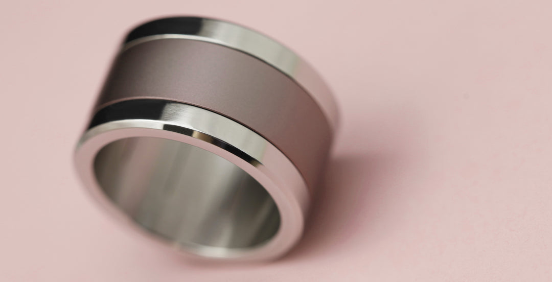 🤎 Anneau (addon) en aluminium taupe pour bague mood interchangeable