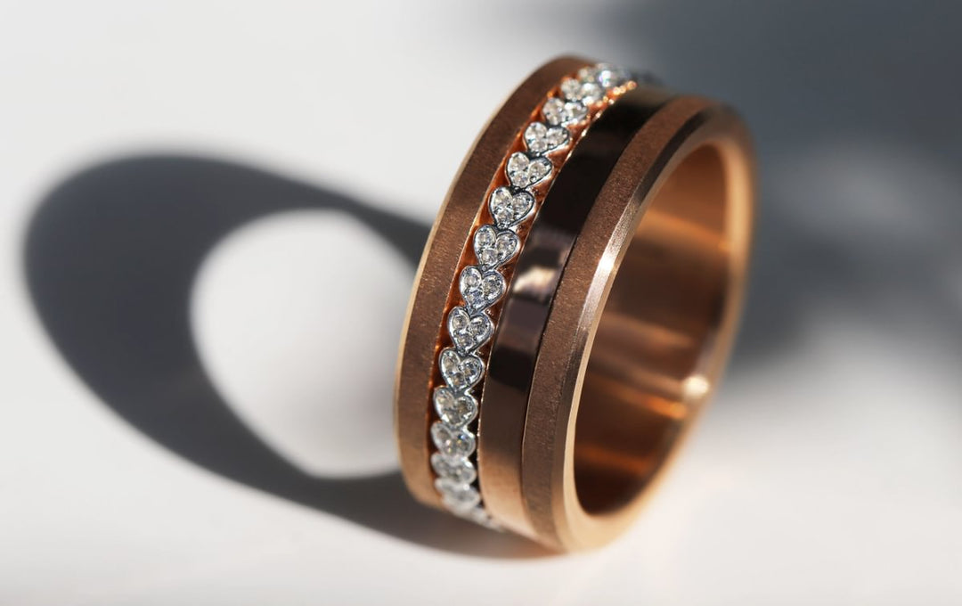 💍🤍  Anneau (addon medium) "Vertige" en argent 925 serti de zircons blancs