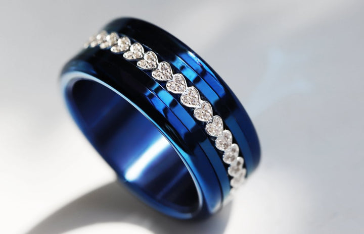 💍🤍  Anneau (addon medium) "Vertige" en argent 925 serti de zircons blancs