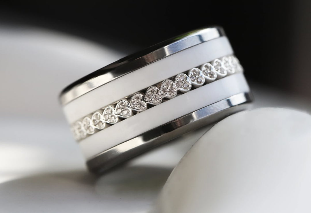 💍🤍  Anneau (addon medium) "Vertige" en argent 925 serti de zircons blancs