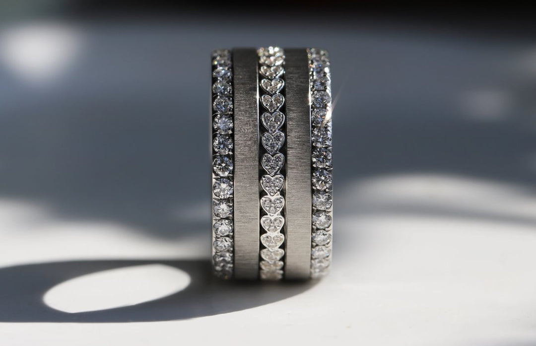 💍🤍  Anneau (addon medium) "Vertige" en argent 925 serti de zircons blancs