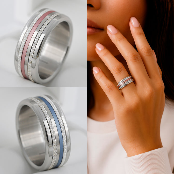 [Offre d'automne] Bague mood interchangeable "Astral mini" en argent 925 (9mm)