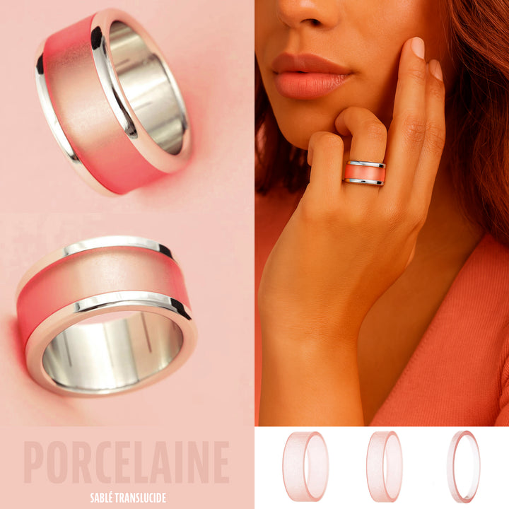 Addon translucide sablé "PORCELAINE"