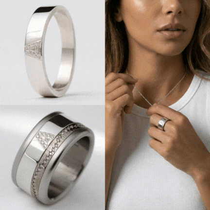 Deux tiers gravé d'une lettre sertie