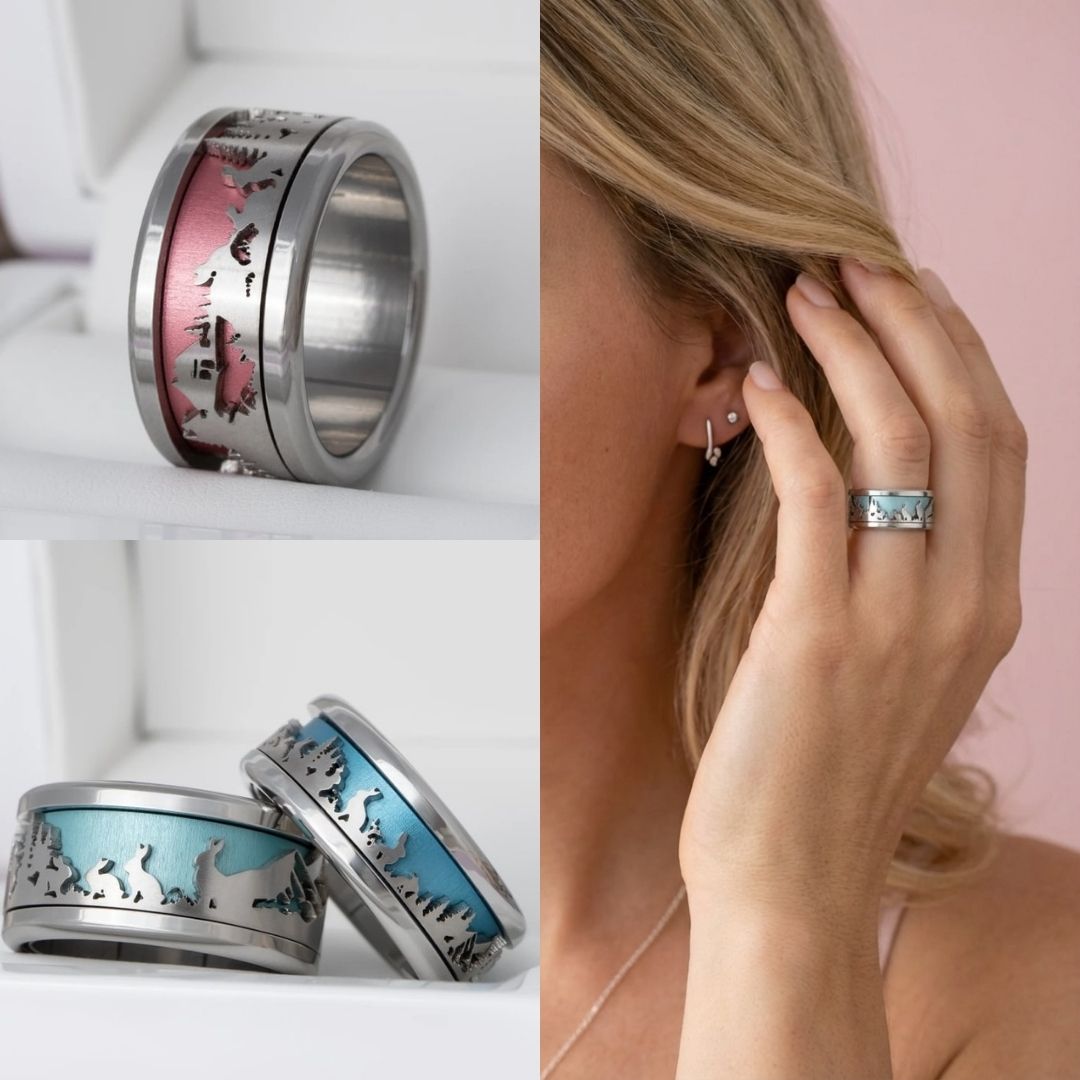 Innenring (Addon oder 2/3) aus Edelstahl, Scherenschnitt Little Bunny, Ostern 2026