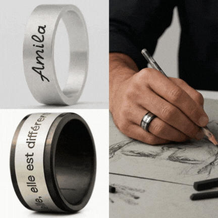 Addon argent 925 gravé de votre message perso