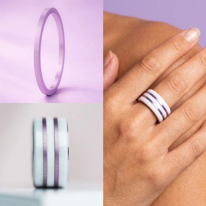 💟 Set 2 Minis aus Aluminium Belipastel, für den auswechselbaren mood Ring