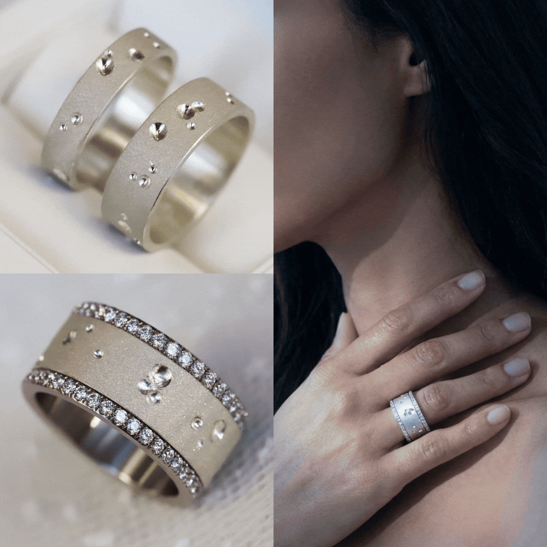 🌙Inner ring "Moon" in staked silver for interchangeable mood ring