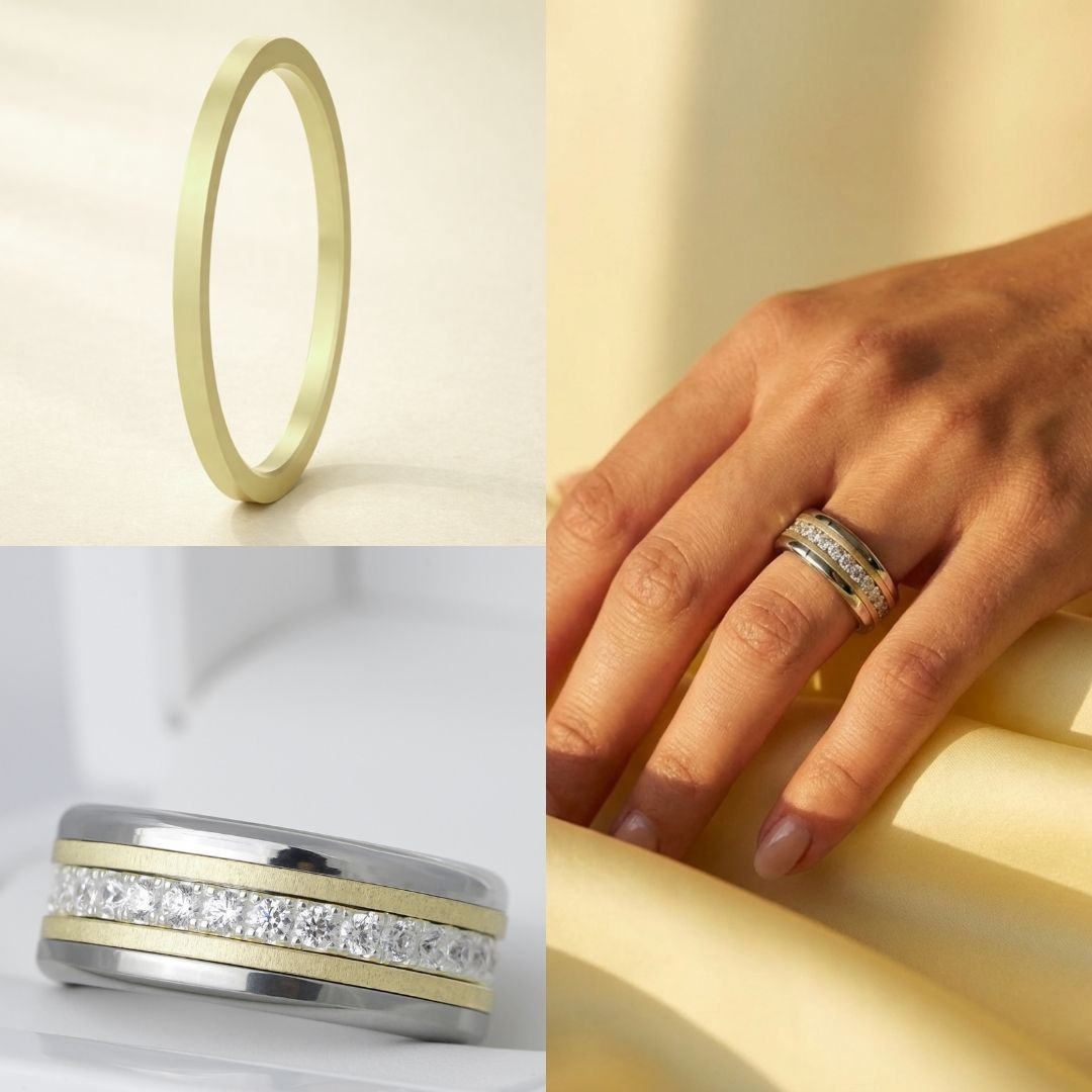 Mini(s) en aluminium jaune pastel, pour bague mood interchangeable