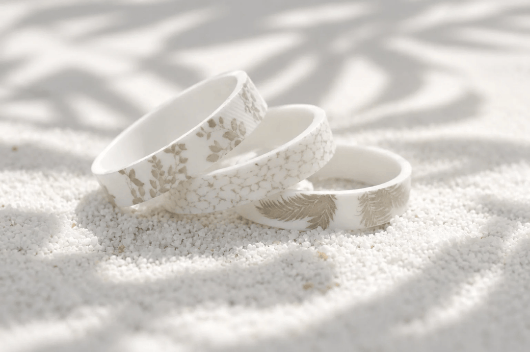 🤍 Pack White Shadow — 3 deux tiers en polymère blanc opaque (Lombok · Paloma · Seyla)