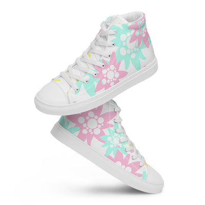 Baskets hautes en toile femme