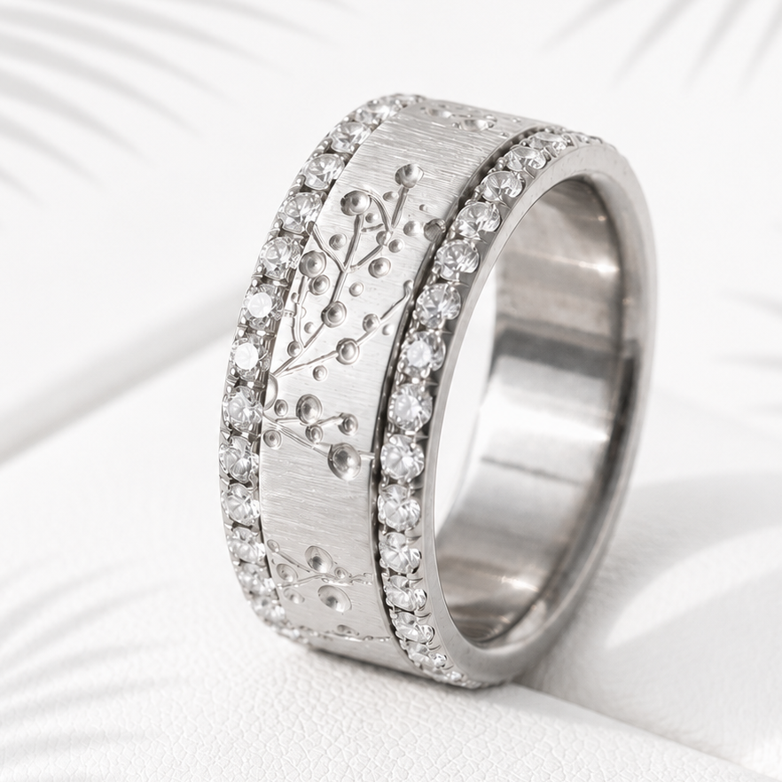 Base XS entièrement sertie de diamants blancs 1.9mm