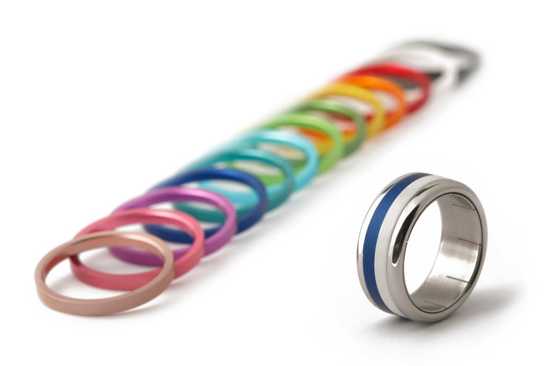 bague mood couleurs interchangeable coffret été