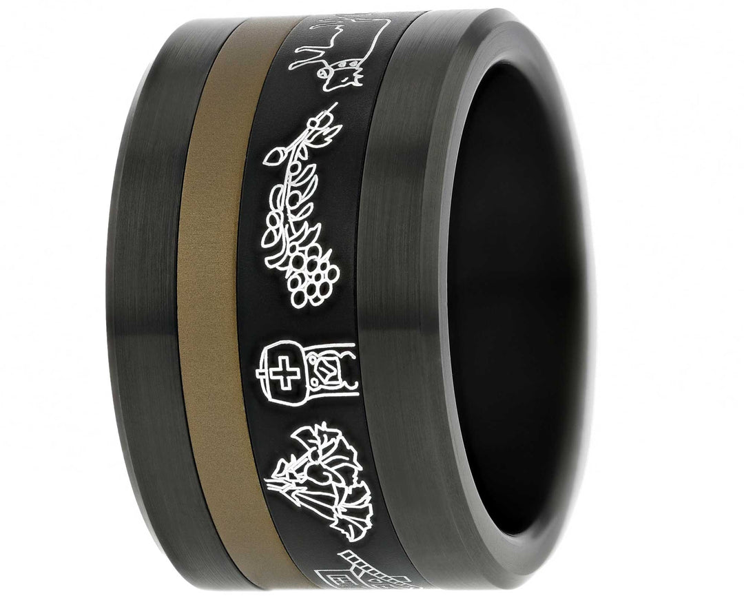 Addon 2/3 Aluminium Gravé - Sentier Valaisan, Couleurs Neutres à Choix