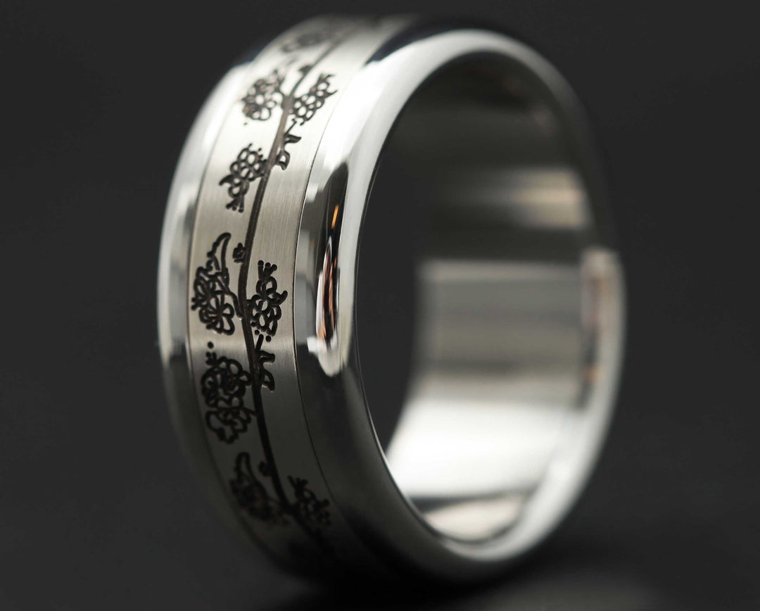 Addon 2/3 Argent Gravé - Cerisier Oxydé