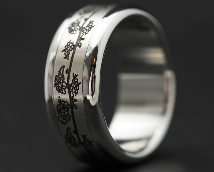 Addon 2/3 Argent Gravé - Cerisier Oxydé