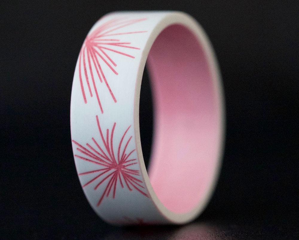 Addon - Addon Opaque Blanc / Rose "Firework"