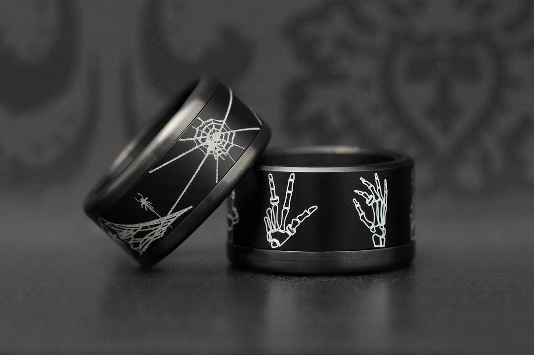 Addon Aluminium Gravé - Addon En Aluminium Noir "Spidermood"