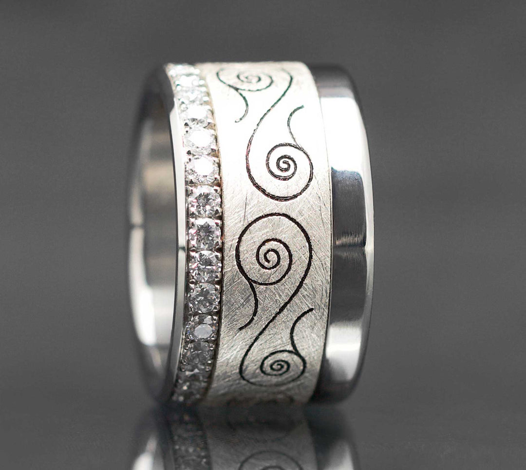 Addon Argent Gravé - Addon Argent Brossé, "entrelaces"