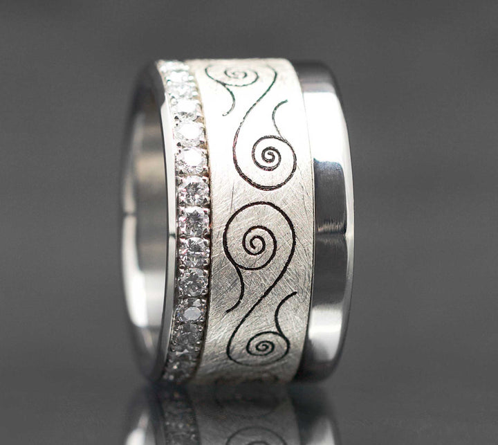 Addon Argent Gravé - Addon Argent Brossé, "entrelaces"