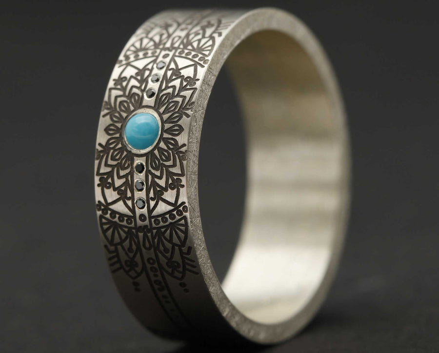 Addon Argent Gravé - Addon Mandala Cabochons
