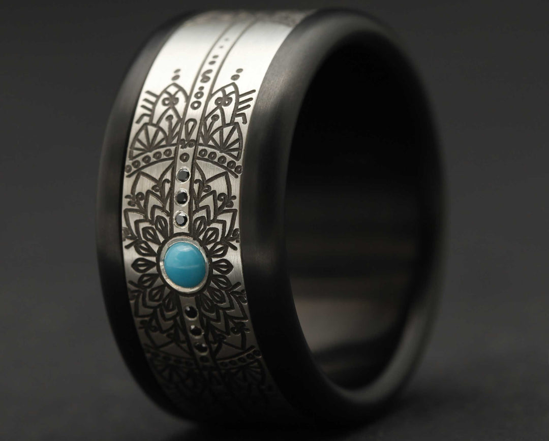 Addon Argent Gravé - Addon Mandala Cabochons