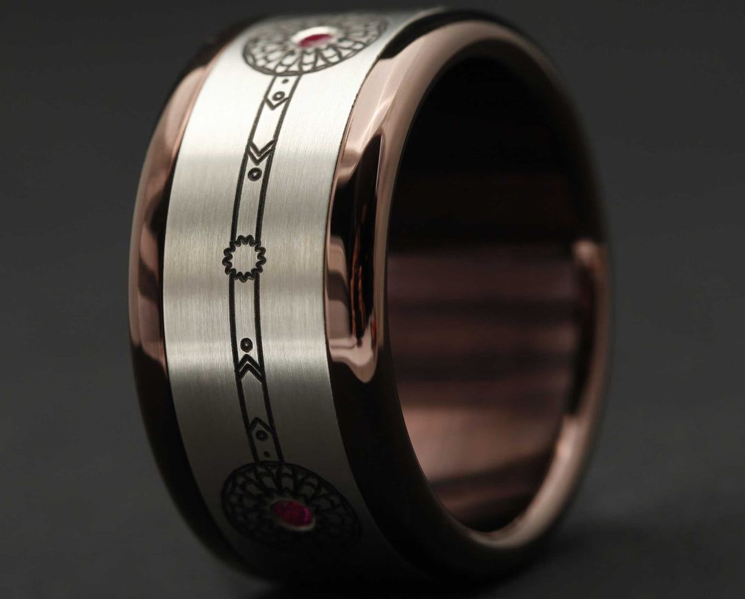 Addon Argent Gravé - Addon Mandala Rubis